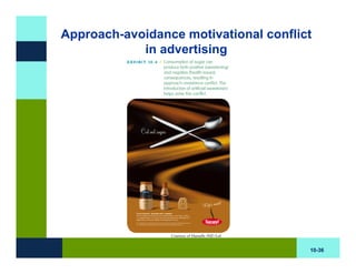 Approach-avoidance motivational conflict
            in advertising




                                       10-36
 