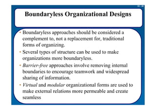 SM Lecture Nine (Part B) - Creating Effective Organizational Designs | PDF