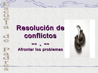 Resolución de
  conflictos
    -- . --
Afrontar los problemas
 