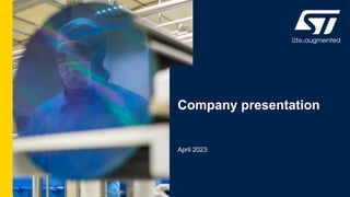 Company presentation
April 2023
 