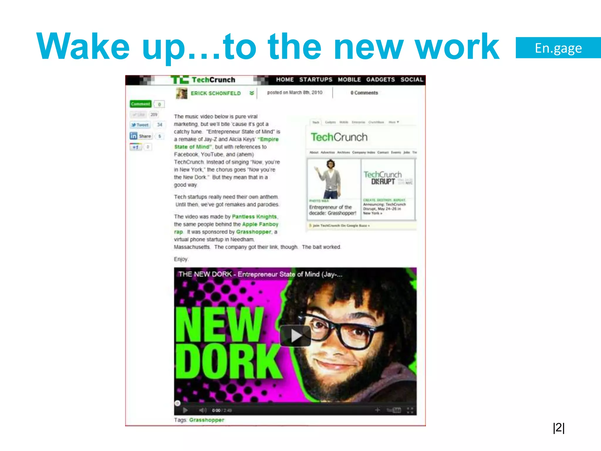 Wake up…to the new work