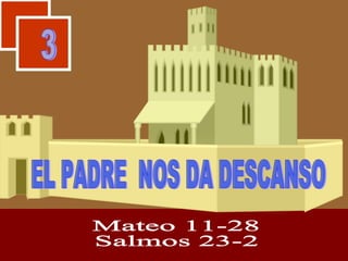 EL PADRE  NOS DA DESCANSO Mateo 11-28 Salmos 23-2 3 