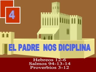 EL PADRE  NOS DICIPLINA Hebreos 12-6 Salmos 94-13-14 Proverbios 3-12 4 