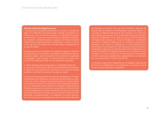 En la letra de la ley y en las calles de la ciudad

Artículo 9 (Decreto Reglamentario):
“Las personas extranjeras que soliciten o cuenten con residencia
legal en la República Argentina podrán solicitar la anotación o la
rectificación de la misma de acuerdo a su identidad de género
presentando su documento de identidad, la partida de nacimiento, pasaporte, sentencia judicial o cualquier otra documentación
debidamente legalizada donde se disponga o conste la rectificación del sexo y/o cambio de nombre/s según la legislación de
su país de origen.
Aquellas personas extranjeras con residencia legal en la República Argentina que no pudieran o no hubieran rectificado el sexo en
su país de origen, que no encuadren en la condición de apátridas
o refugiados y que soliciten su reconocimiento en virtud de la
Ley 26.743, deberán cumplir con los siguientes requisitos:
a. Tener residencia legal permanente en la República Argentina.
b. Contar con el Documento Nacional de Identidad para extranjeros.
c. Explicitar en la solicitud los motivos por los cuales no resulta
posible la rectificación de sexo en su país de origen.

de Identidad a emitirse. Una vez que la Dirección Nacional de
Migraciones formaliza las modificaciones requeridas deberá comunicarlo al Registro Nacional de las Personas a los fines que
este organismo proceda a emitir el Documento Nacional de Identidad del ciudadano/a. En el caso de que la Dirección Nacional
de Migraciones observe por motivos fundados la modificación
requerida, el Registro Nacional de las Personas comunicará la
denegación del trámite al ciudadano/a. La documentación emitida a la persona extranjera, en este supuesto, solo será válida en
la República Argentina. La Dirección Nacional de Migraciones y la
Dirección Nacional del Registro Nacional de las Personas instrumentarán en forma conjunta los mecanismos de comunicación
de dicha restricción respetándose especialmente lo dispuesto
por los artículos 6, 9 y 12 de la Ley 26.743.
La Dirección Nacional de Migraciones y el Registro Nacional de
las Personas establecerán el procedimiento a cumplir por parte
de las personas apátridas o refugiadas”.

La solicitud se efectuará ante las oficinas habilitadas por el Registro Nacional de las Personas. La oficina de toma de trámite recepcionará la misma mediante los procedimientos de captura digital
y procederá a verificar el cumplimiento de los requisitos exigidos.
Una vez verificados dichos extremos el Registro Nacional de las
Personas dará curso a la solicitud y comunicará a la Dirección Nacional de Migraciones la opción de cambio de sexo y/o nombre/s
de pila del extranjero a los fines que esta última realice las modificaciones correspondientes a la radicación de dicha persona,
de manera tal que se correspondan con el Documento Nacional

26

 