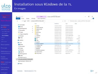 Installation sous Windows de la tl
En images
28
 
