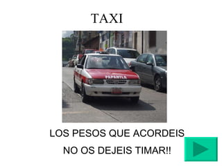 TAXI LOS PESOS QUE ACORDEIS NO OS DEJEIS TIMAR!! 