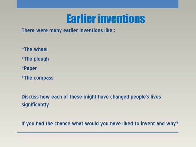 Inventions that changed the world | PPT