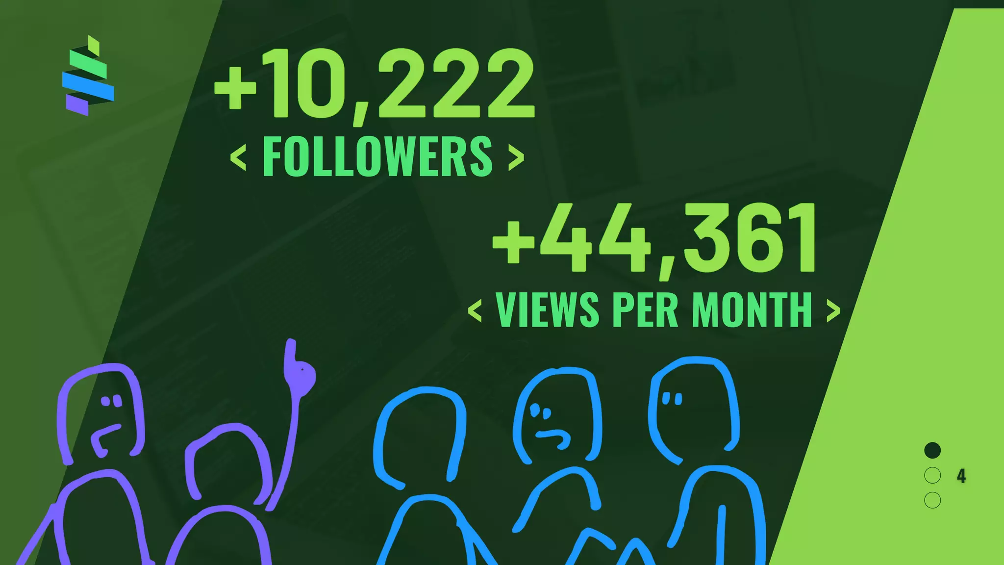 < FOLLOWERS >
< VIEWS PER MONTH >
 