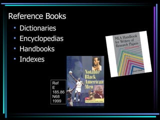 Reference Books Dictionaries Encyclopedias Handbooks Indexes Ref E 185.86 N68 1999 