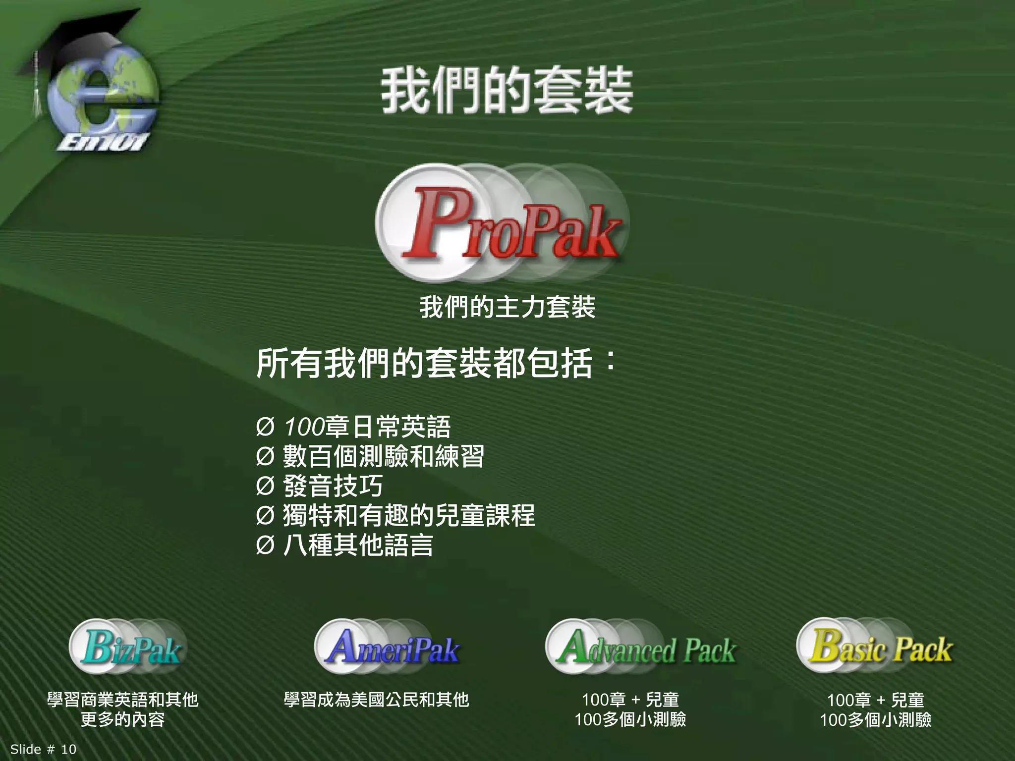 Ø 100
             Ø
             Ø
             Ø
             Ø




                      100   +    100   +
                     100        100
Slide # 10
 