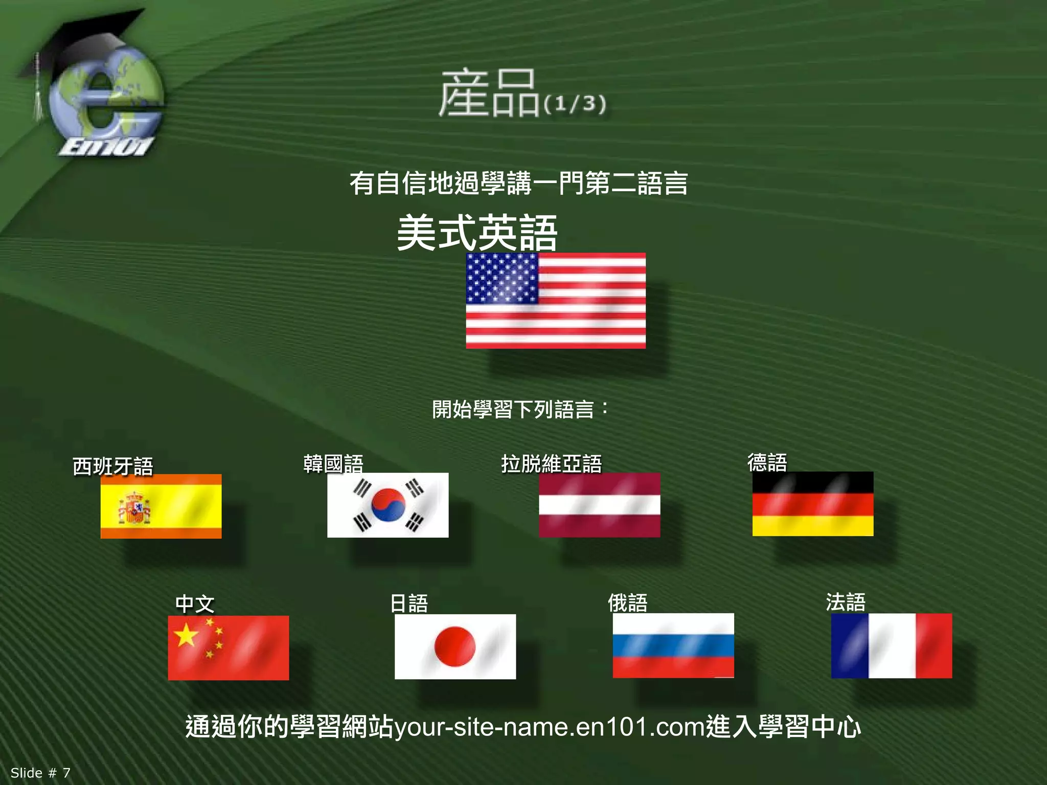 your-site-name.en101.com
Slide # 7
 