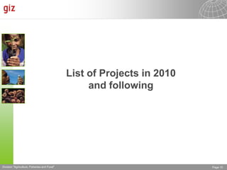 The Advisory Service on Agricultural Research for Development (BEAF)