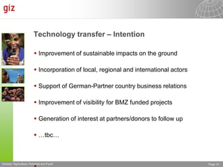 The Advisory Service on Agricultural Research for Development (BEAF)