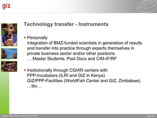 The Advisory Service on Agricultural Research for Development (BEAF)