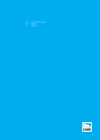 57 
58 Your selection guide 
60 Rbm21 
64 Rbm84 
 