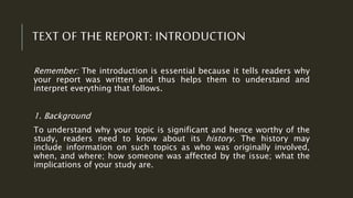 Writing Short And Long Reports Academic And Professional Writing