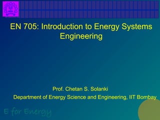 Comprehensive Introduction to Energy Systems Engineering and ...