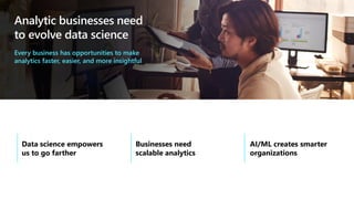 Analytic businesses need
to evolve data science
Every business has opportunities to make
analytics faster, easier, and more insightful
 