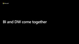 BI and DW come together
 