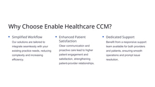Enable Healthcare: Chronic Care Management (CCM) | PPTX