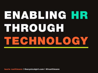 Enabling HR Through Technology