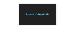Team are our Lego Blocks
 