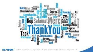 1405002
Confidential and proprietary information of Ingram Micro Inc. — Do not distribute or duplicate without Ingram Micro's express written permission. 31
 