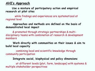 Enabling communities to regenerate mountain landscapes in the African Highlands