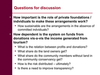 Community conservancies and payments for wildlife conservation (PWC) as a coping strategy under different conservancy institutional arrangements