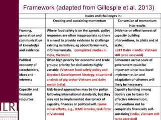 Building an enabling environment for food safety in informal markets in India and Vietnam: The role of capacity strengthening
