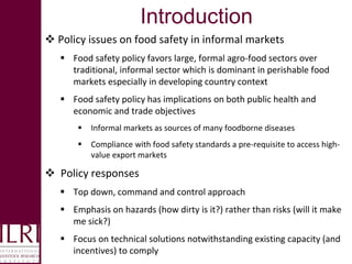 Building an enabling environment for food safety in informal markets in India and Vietnam: The role of capacity strengthening