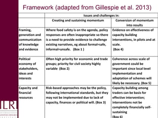 Building an enabling environment for food safety in informal markets in India and Vietnam: The role of capacity strengthening