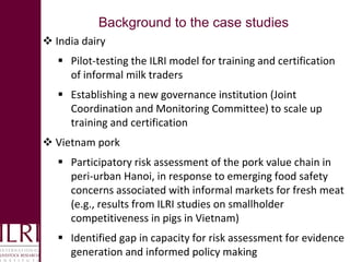 Building an enabling environment for food safety in informal markets in India and Vietnam: The role of capacity strengthening