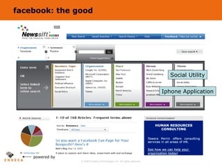 facebook: the good powered by Social Utility Iphone Application 