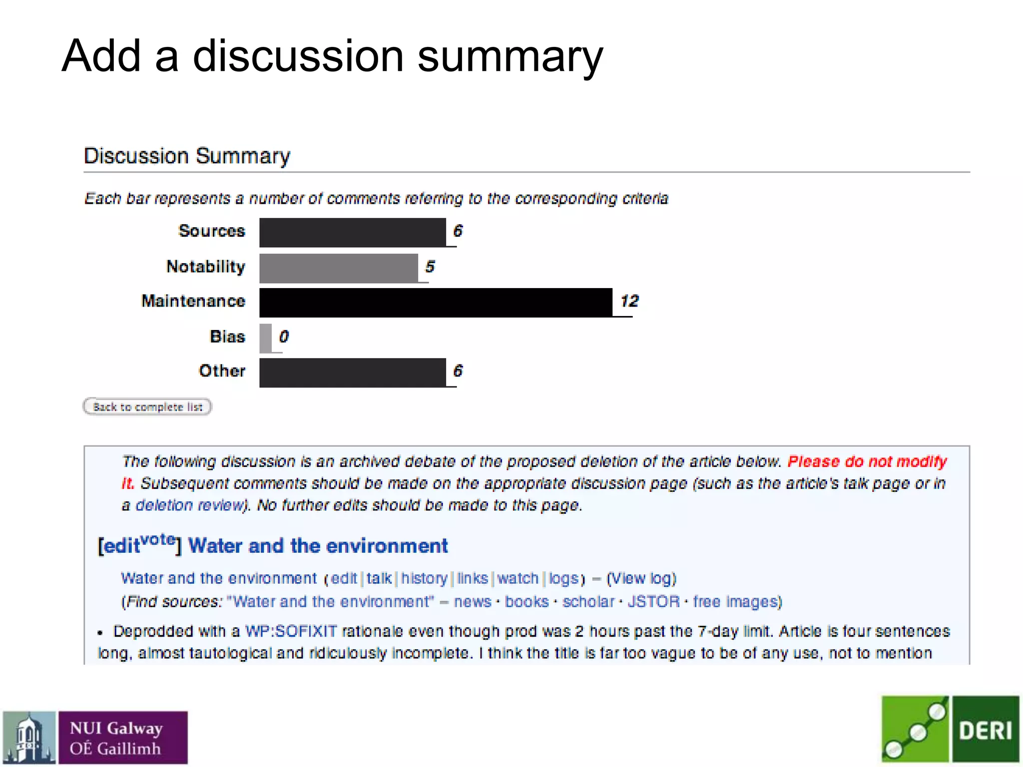 Add a discussion summary
 