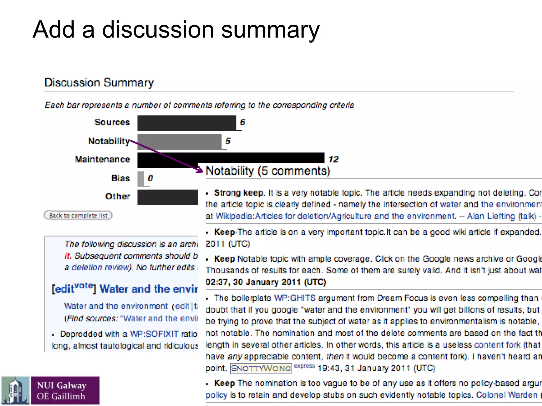 Add a discussion summary
 