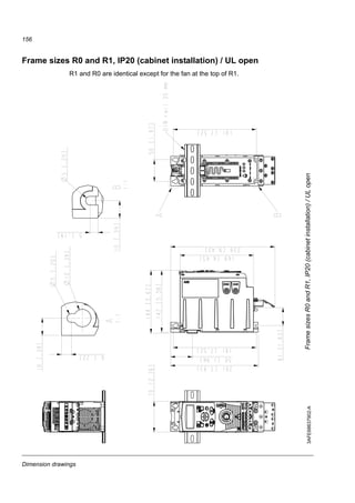 Technical data
154
Start-up
To enable resistor braking, switch off the drive’s overvoltage control by setting
parameter 2005 OVERVOLT CTRL to 0 (DISABLE).
 