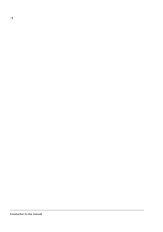 Introduction to the manual
18
 