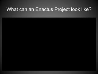 What can an Enactus Project look like?
 