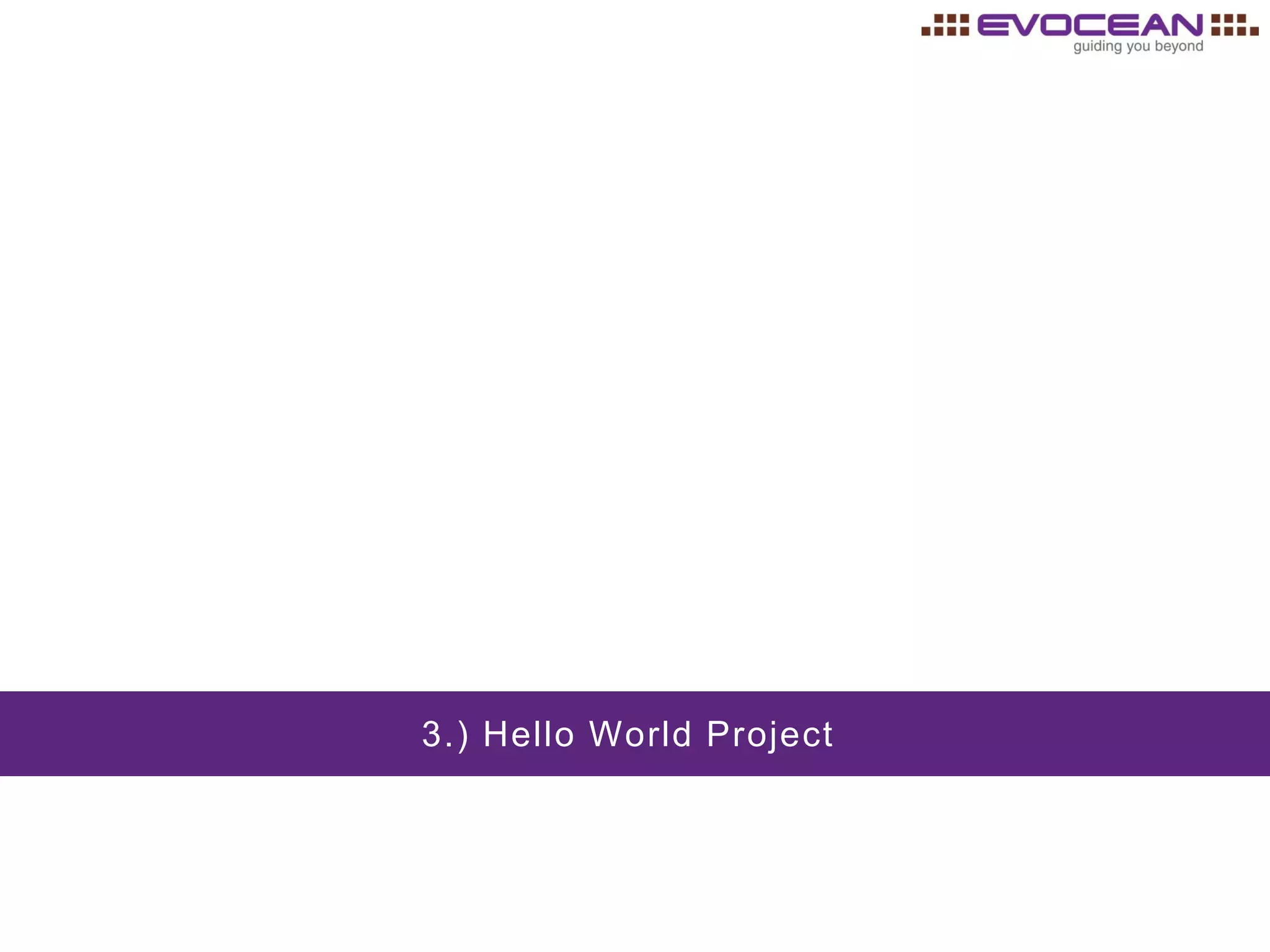 3.) Hello World Project
 