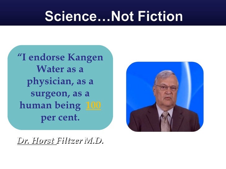 dr horst filtzer kangen water