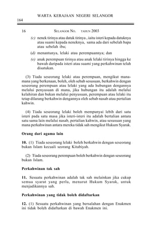 Enakmen undng2 keluarga islam selangoor 2003