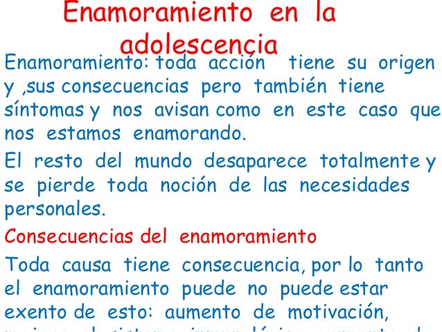 Enamoramiento en la adolescencia