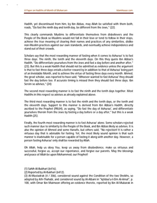 En a paper_on_hadiths_of_month_of_muharram | PDF