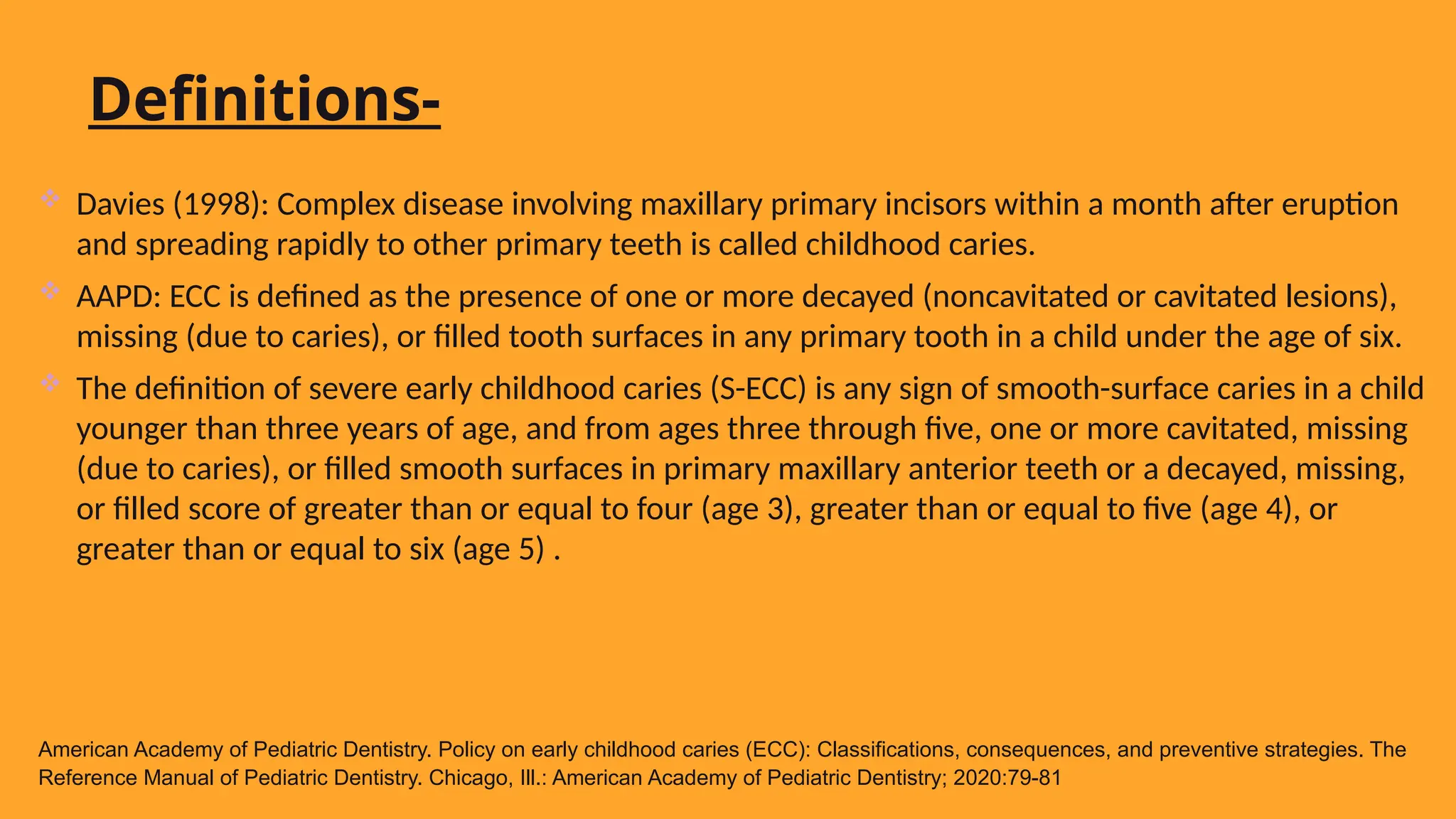 Early Childhood Caries- Pediatric Dentistry, AAPD & IAPD guidelines | PPTX