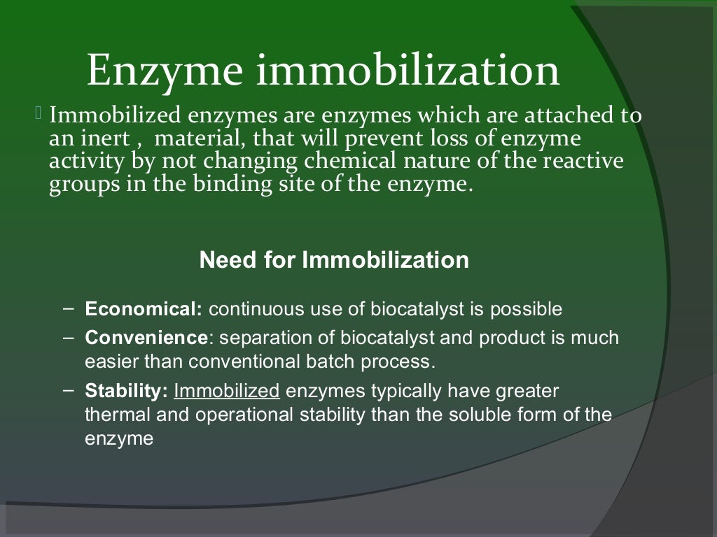 Immobilized enzymes