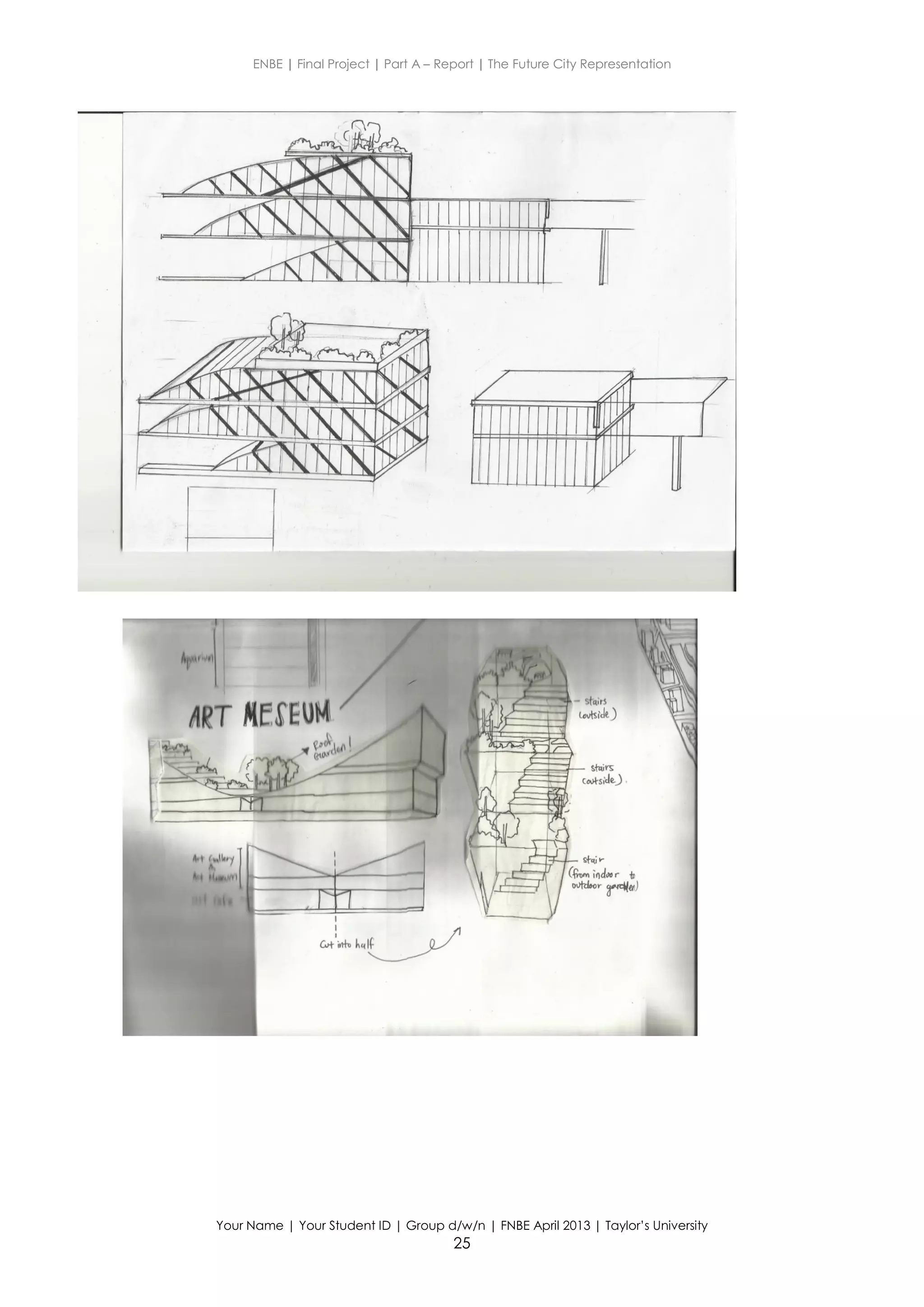 ENBE | Final Project | Part A – Report | The Future City Representation
Your Name | Your Student ID | Group d/w/n | FNBE April 2013 | Taylor’s University
25
 