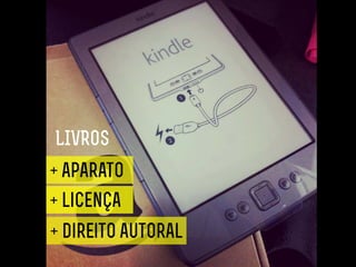 LIVROS
+ aparato
+ licença
+ direito autoral
 