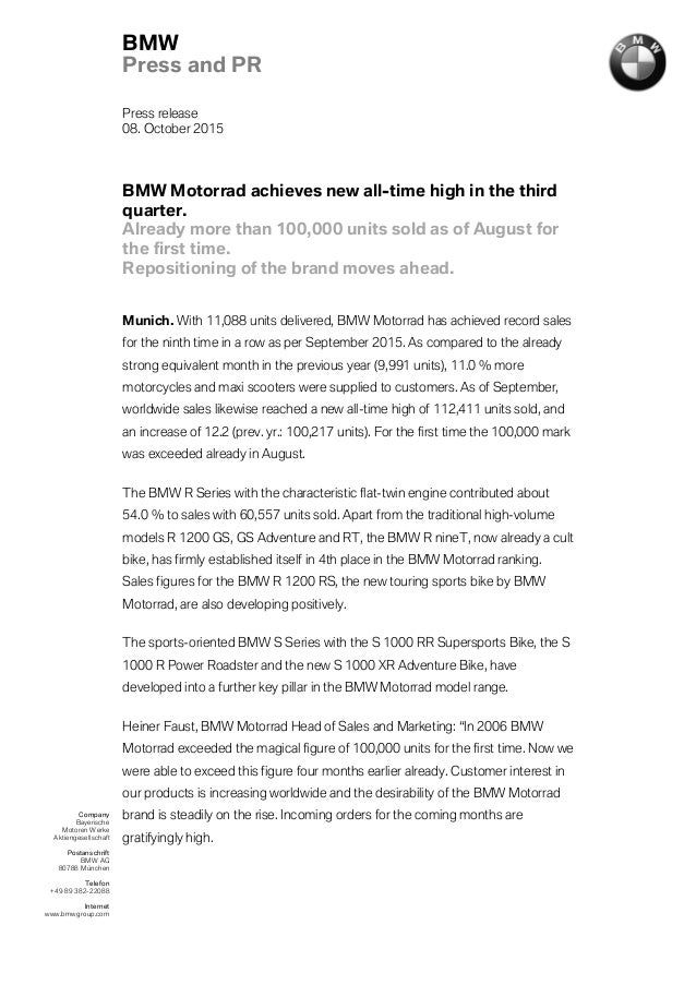 Bmw Motorrad Once Again Hits An All Time New Record