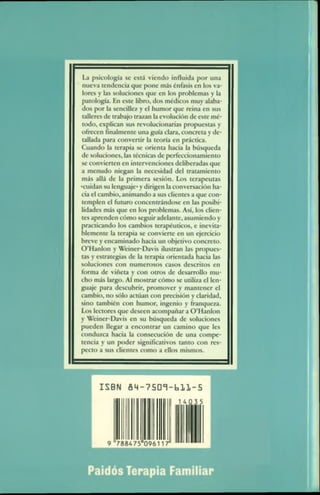 En busca de soluciones o`hanlon 2016